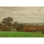 Robert Morson Hughes (1873-1953) British, Landscape with trees, oil on board, signed verso, 10" x