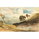 Attributed to John Varley (1778-1842) British, Four small watercolours, three landscapes and one