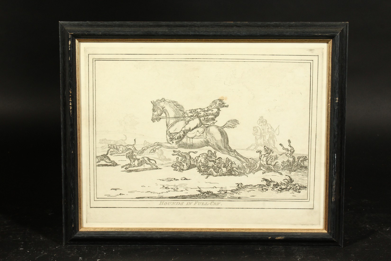 James Gillray, (1756-1815) British, A set of four hunting scenes, black and white etchings, 12" x - Image 3 of 6