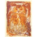 David Koster, A Great owl, lithograph, signed in pencil, numbered 52/75, 28" x 19.5".