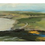 Neil Murison, 'Coast line', acrylic on board, inscribed and titles verso, 7" x 8.25".