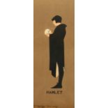 J. W. Beggarstaff, 'Hamlet', (Les Maitres de L' Affiche plate 107), with blind stamp, 13.5" x 5".