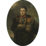 Early 19th Century, The Russian military hero Prince Vorontsov, hand coloured mezzotint, 16.75" x