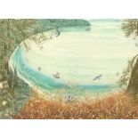 Robert Greenhalf, 'Sea Swallows and Swallow Tails' colour etching, inscribed, signed and numbered