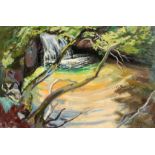 Phyllis Bray (1911-1991) British, A waterfall in a woodland glade, oil on canvas, signed, 24" x