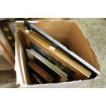 A quantity of picture frames.