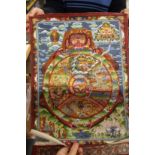 A small unframed Indian thangka.