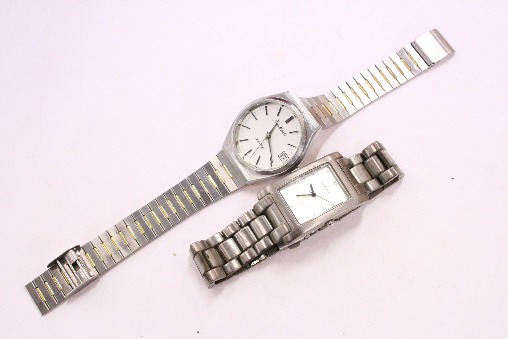 Two gent's stainless steel wristwatches. - Bild 4 aus 5