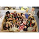 A collection of dolls of the world.
