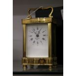 A good brass carriage clock with original case.