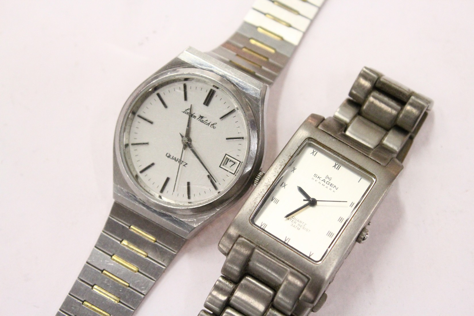 Two gent's stainless steel wristwatches.