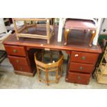 A large modern twin pedestal desk.