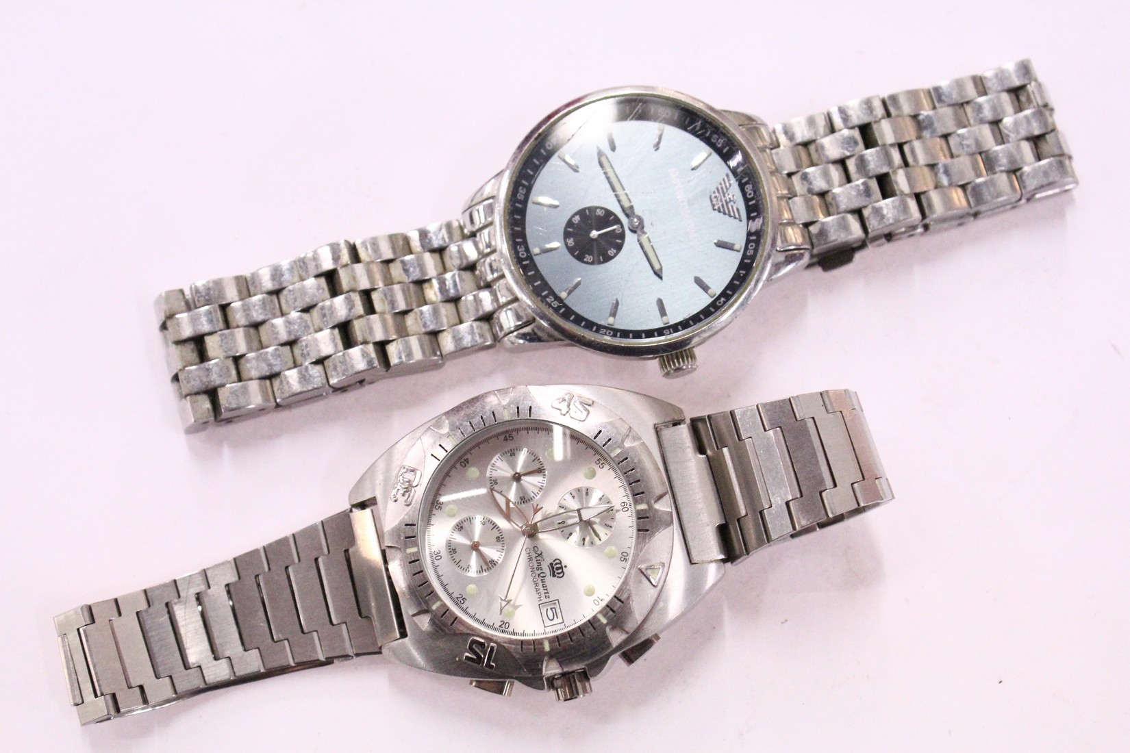 Two gent's stainless steel wristwatches. - Bild 2 aus 4