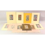 A MIXED LOT OF 10 X JEWISH JUDAICA MINIATURES / PICTURES, Each of varying size, subject and media.
