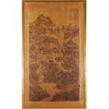 A LARGE 19TH / 20TH CENTURY CHINESE SCHOOL MOUNTAIN LANDSCAPE BY TING YONG (1835-1900)