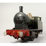 A LIVE STEAM GREAT WESTERN TANK LOCO, 3-5 INCH GAUGE, copper coal fired boiler and usual fittings,