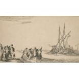 Stefano Della Bella, a group of three etchings featuring shipping, (3).