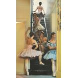 Douglas Hofmann (b. 1945) Ballet dancers on the stairs, print, signed in pencil, 35.25" x 21".