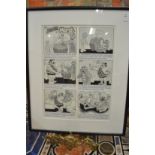 Bill Mevin "The Amazing Adventures of Morph" six original illustrations, framed as one.