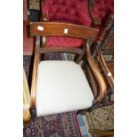 A 19th century mahogany armchair.