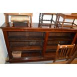 Two 19th century mahogany open bookcases.