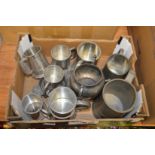 Pewter tankards etc.