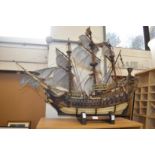 A good large model of a galleon.