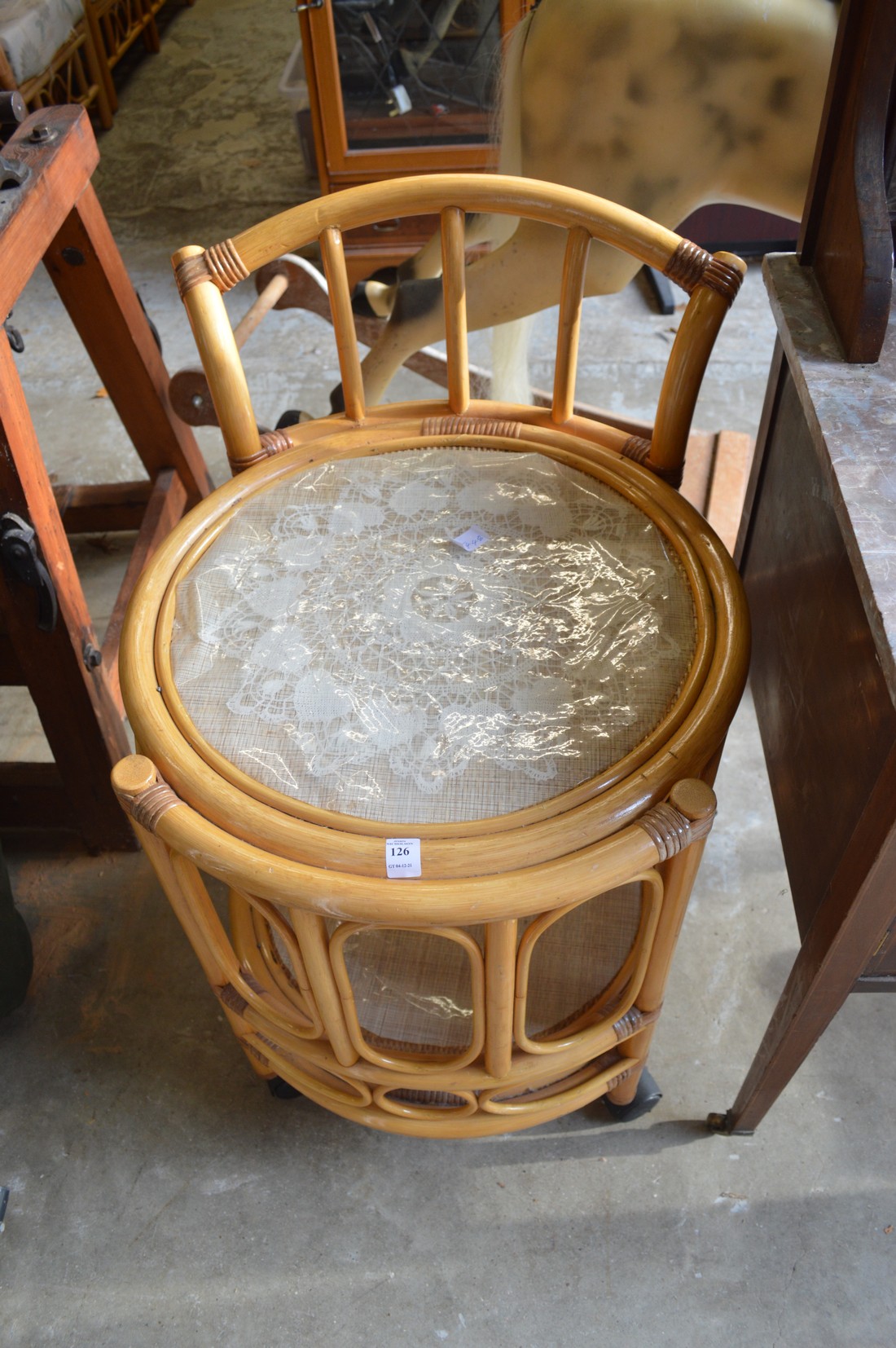 A bamboo drink's trolley.