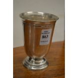 A continental silver beaker.