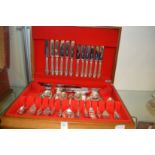 A cased canteen of cutlery.