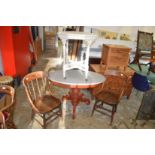 Two painted Victorian tables.