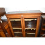 A mahogany two door bookcase.