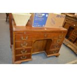 A George III design mahogany pedestal desk.