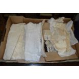 A good collection of early lace, lace trimmings and other textiles.