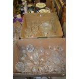 A large quantity of household and decorative glassware.
