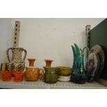 A stylish eastern European and other vases, jugs etc.