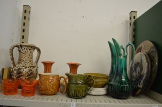 A stylish eastern European and other vases, jugs etc.
