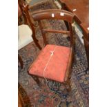 A set of four 19th century rosewood dining chairs.