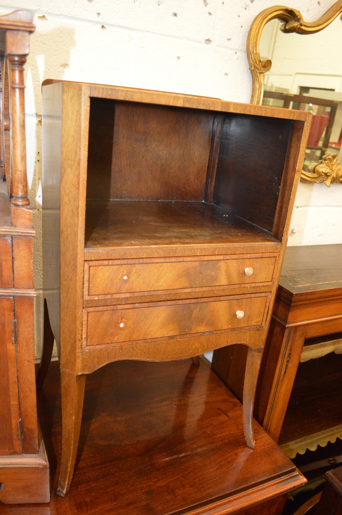 A pair of mahogany two drawer bedside tables. - Image 2 of 2
