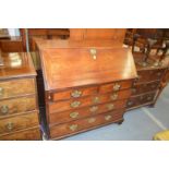 A good George III mahogany bureau.