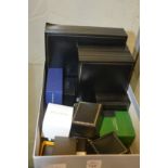 A quantity of empty jewellery boxes.