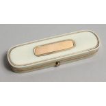 A GEORGIAN IVORY AND GOLD TOOTHPICK CASE. 3.5ins long.