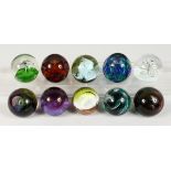 A COLLECTION OF TEN CAITHNESS GLASS PAPERWEIGHTS.