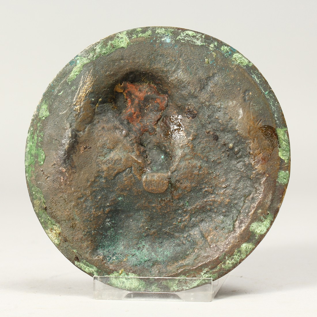 A SMALL BRONZE CLASSICAL PLAQUE OF CHRIST. 3.5ins diameter - Image 3 of 3