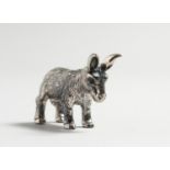 A CAST SILVER DONKEY.