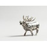 A CAST SILVER STAG.