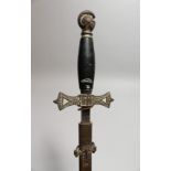 A SWORD with engraved blade.