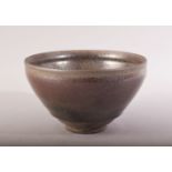 A CHINESE JIANG WARE POTTERY BOWL - 12.5CM