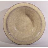 A CHINESE SONG STYLE CRACKLE GLAZED BOWL, 21.5cm diameter.