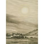 Circle of Stow Wengenroth, An outpost in the wilderness, tinted lithograph, (unframed).